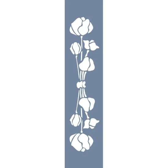 U44 Floral Bordür Stencil 13x57cm