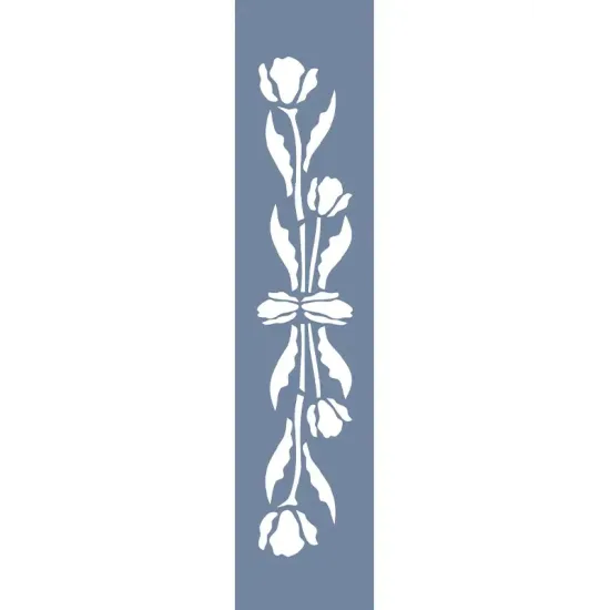U47 Floral Bordür Stencil 13x57cm