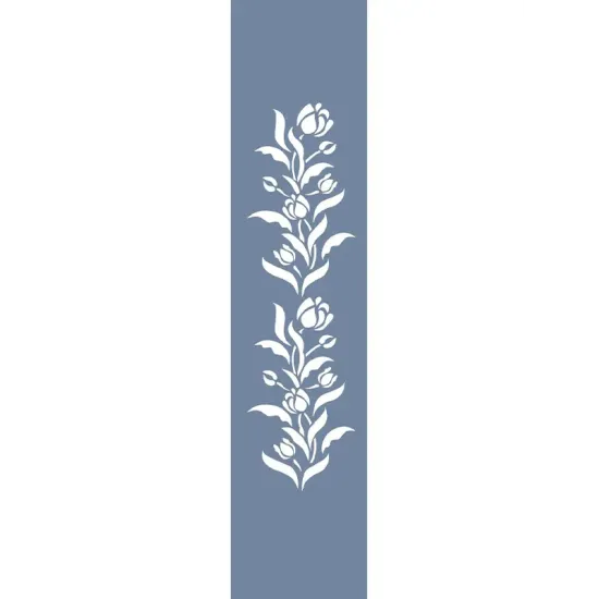 U53 Floral Bordür Stencil 13x57cm