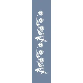 U55 Floral Bordür Stencil 13x57cm