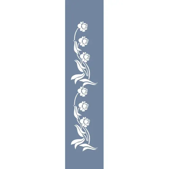 U55 Floral Bordür Stencil 13x57cm