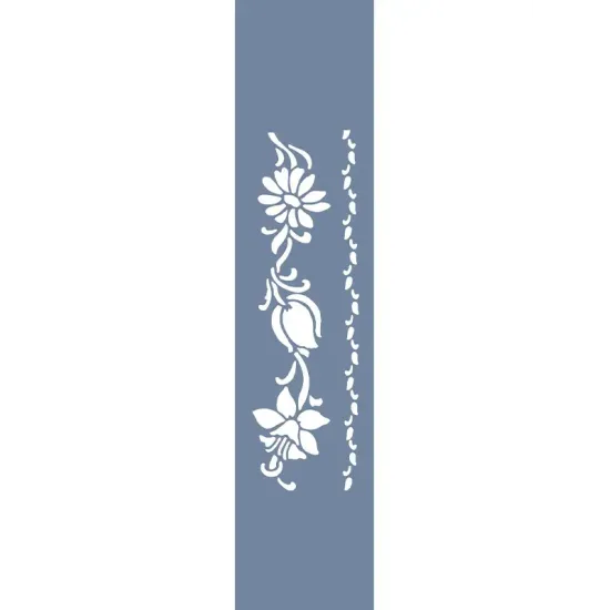 U59 Floral Bordür Stencil 13x57cm