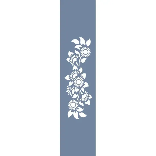 U63 Floral Bordür Stencil 13x57cm