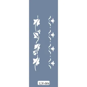 UA04 Floral UA Seri Stencil 10x25cm