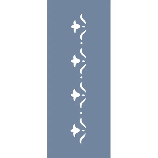 UA06 Floral UA Seri Stencil 10x25cm
