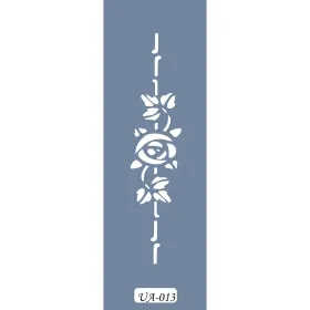 UA13 Floral UA Seri Stencil 10x25cm