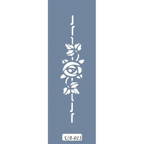 UA13 Floral UA Seri Stencil 10x25cm