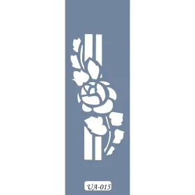 UA15 Floral UA Seri Stencil 10x25cm