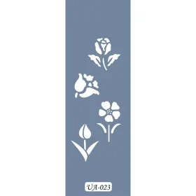 UA23 Floral UA Seri Stencil 10x25cm