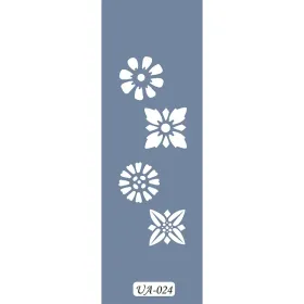 UA24 Çiçek UA Seri Stencil 10x25cm