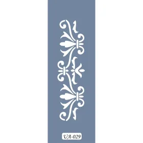 UA29 Floral UA Seri Stencil 10x25cm