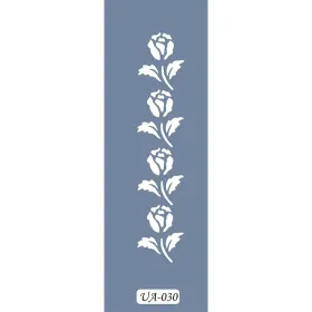 UA30 Floral UA Seri Stencil 10x25cm