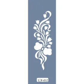 UA32 Floral UA Seri Stencil 10x25cm