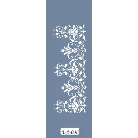 UA36 Floral UA Seri Stencil 10x25cm