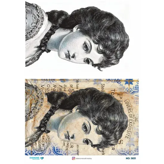 3831 Diamond Pirinç Dekopaj Kağıdı 30x42cm