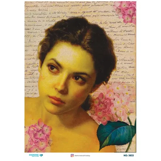 3833 Diamond Pirinç Dekopaj Kağıdı 30x42cm