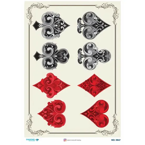 3847 Diamond Pirinç Dekopaj Kağıdı 30x42cm