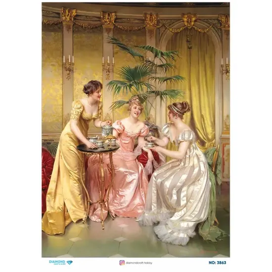 3863 Diamond Pirinç Dekopaj Kağıdı 30x42cm