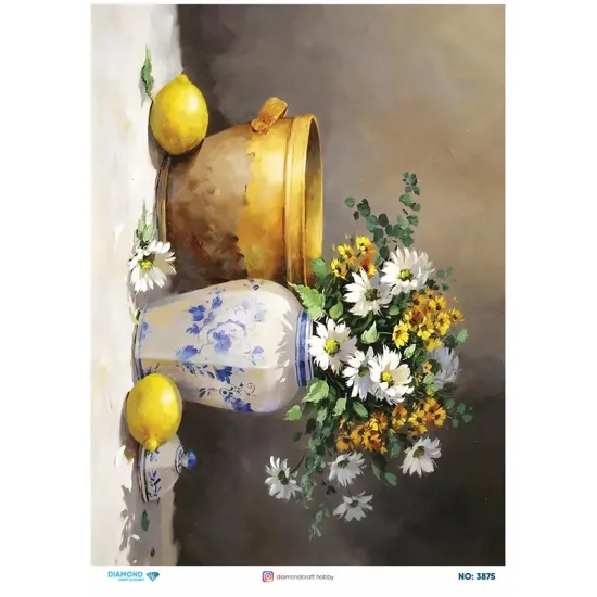 3875 Diamond Pirinç Dekopaj Kağıdı 30x42cm
