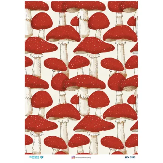 3933 Diamond Pirinç Dekopaj Kağıdı 30x42cm