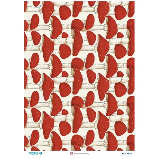 3934 Diamond Pirinç Dekopaj Kağıdı 30x42cm