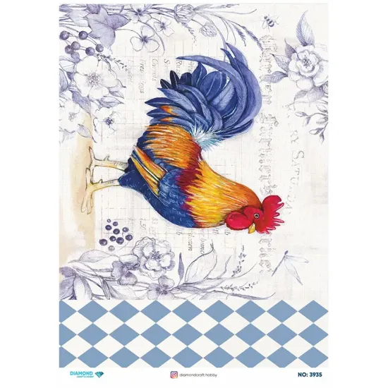 3935 Diamond Pirinç Dekopaj Kağıdı 30x42cm