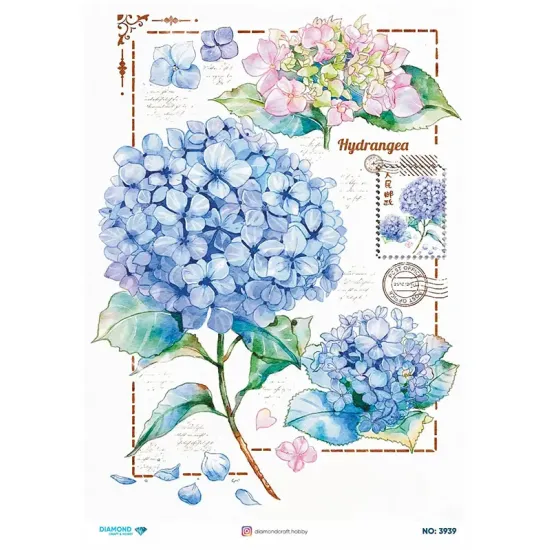 3939 Diamond Pirinç Dekopaj Kağıdı 30x42cm