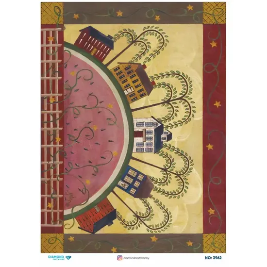 3962 Diamond Pirinç Dekopaj Kağıdı 30x42cm