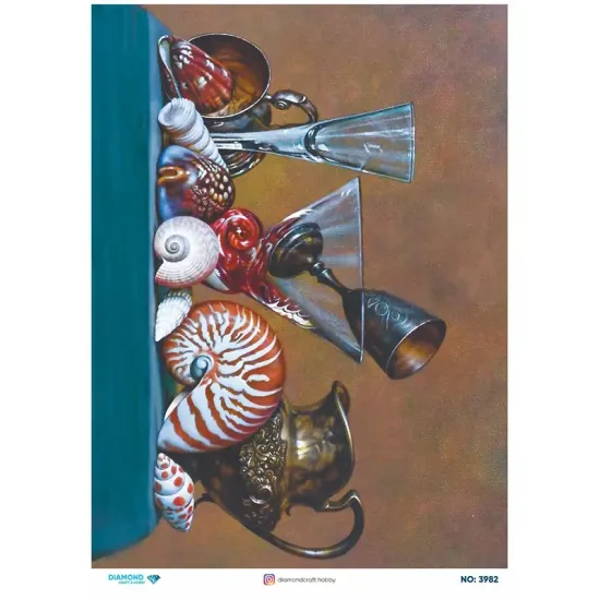 3982 Diamond Pirinç Dekopaj Kağıdı 30x42cm