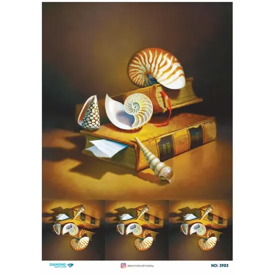 3983 Diamond Pirinç Dekopaj Kağıdı 30x42cm