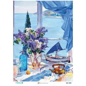 3987 Diamond Pirinç Dekopaj Kağıdı 30x42cm