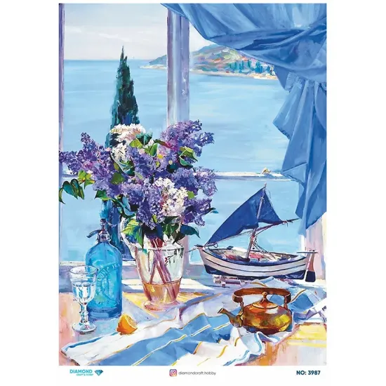 3987 Diamond Pirinç Dekopaj Kağıdı 30x42cm