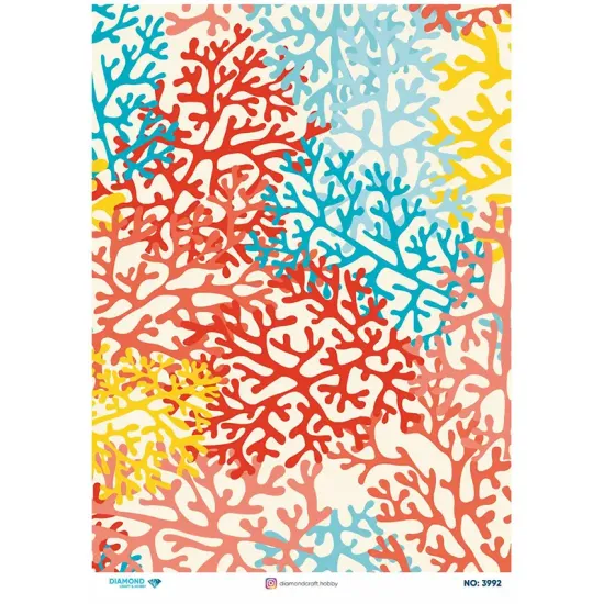 3992 Diamond Pirinç Dekopaj Kağıdı 30x42cm