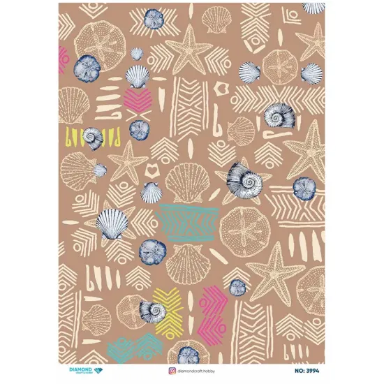 3994 Diamond Pirinç Dekopaj Kağıdı 30x42cm