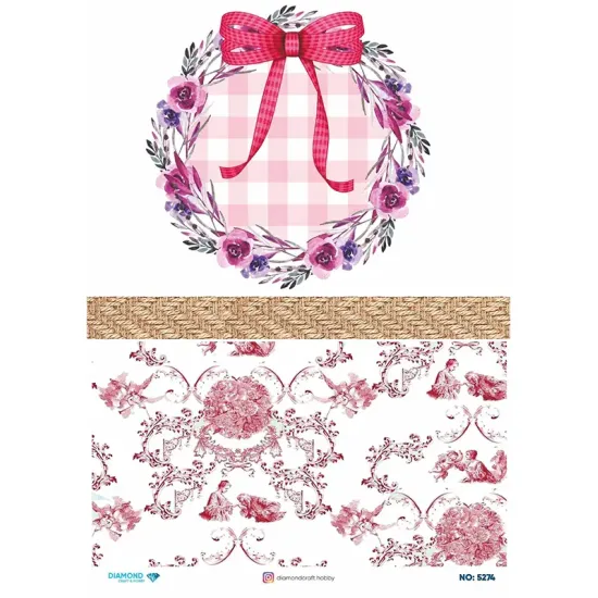 5274 Diamond Pirinç Dekopaj Kağıdı 30x42cm