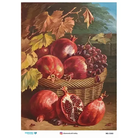 5303 Diamond Pirinç Dekopaj Kağıdı 30x42cm