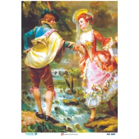 7607 Diamond Pirinç Dekopaj Kağıdı 30x42cm