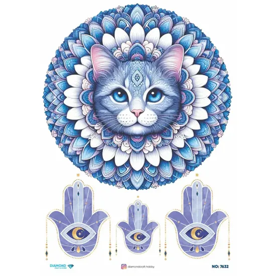 7632 Diamond Pirinç Dekopaj Kağıdı 30x42cm