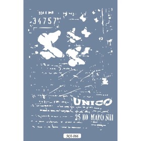 MA66 Mix Media Kelebek Yazı Stencil 21x29cm