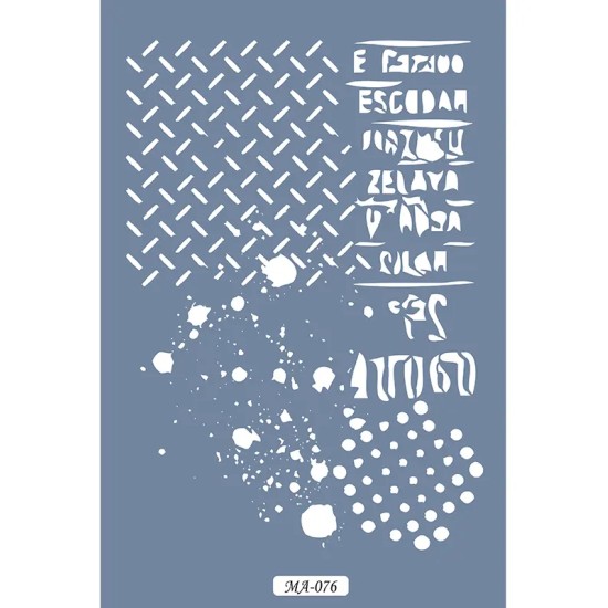 MA76 Mix Media Geometrik ve Yazı Stencil 21x29cm
