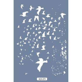 MA79 Mix Media Kuş Stencil 21x29cm