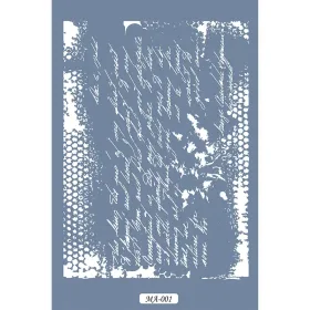 MA01 Mix Media Yazı Deseni Stencil 21x29cm