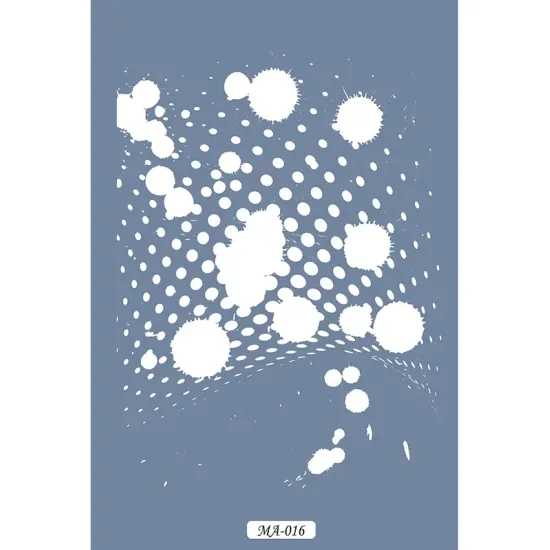 MA16 Mix Media Geometrik Leke Stencil 21x29cm