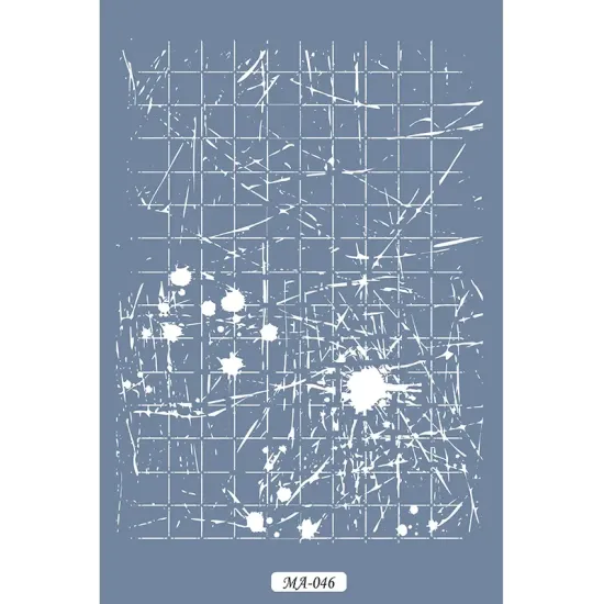 MA46 Mix Media Soyut Desen Stencil 21x29cm