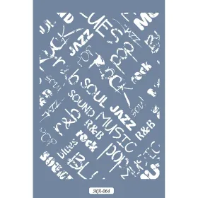 MA64 Mix Media Müzik Yazıları Stencil 21x29cm