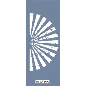 MU09 Mix Media Yarım Daire Desen Stencil