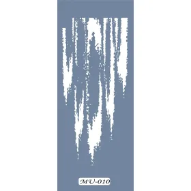 MU10 Mix Media Soyut Dikey Stencil