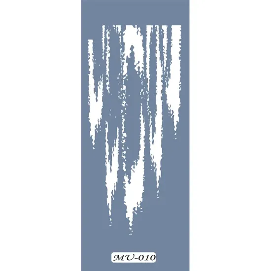 MU10 Mix Media Soyut Dikey Stencil