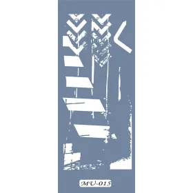 MU15 Mix Media Geometrik Desen Stencil