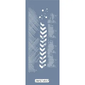 MU17 Mix Media Geometrik Desen Stencil
